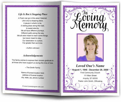 Affinity Funeral Program Template.