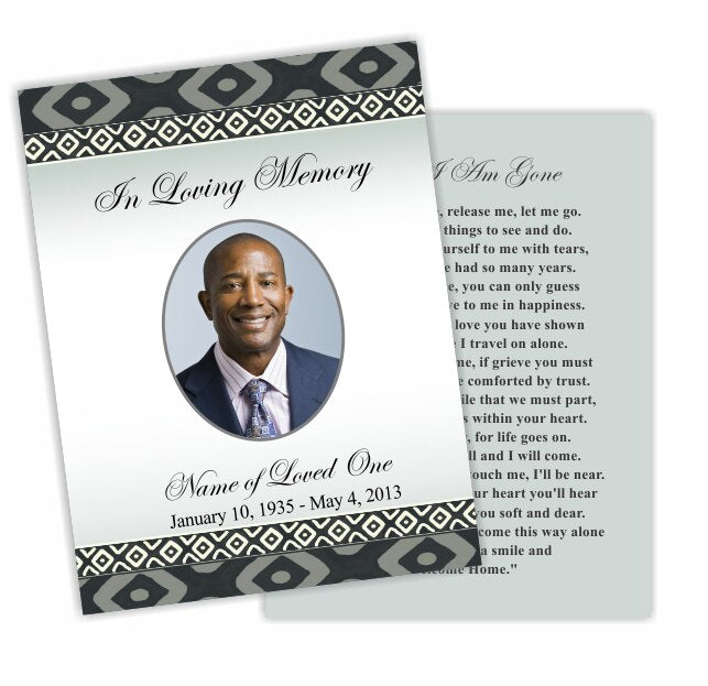 Nigeria Small Memorial Card Template.