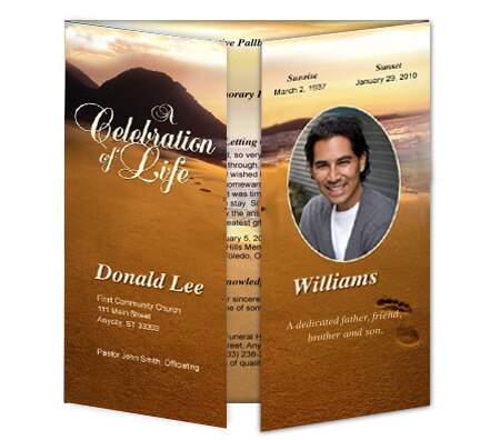 Footprints Gatefold Program Template.