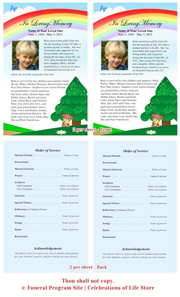 Delight Funeral Flyer Template.