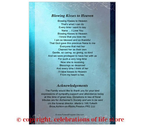 Devotion Small Memorial Card Template.