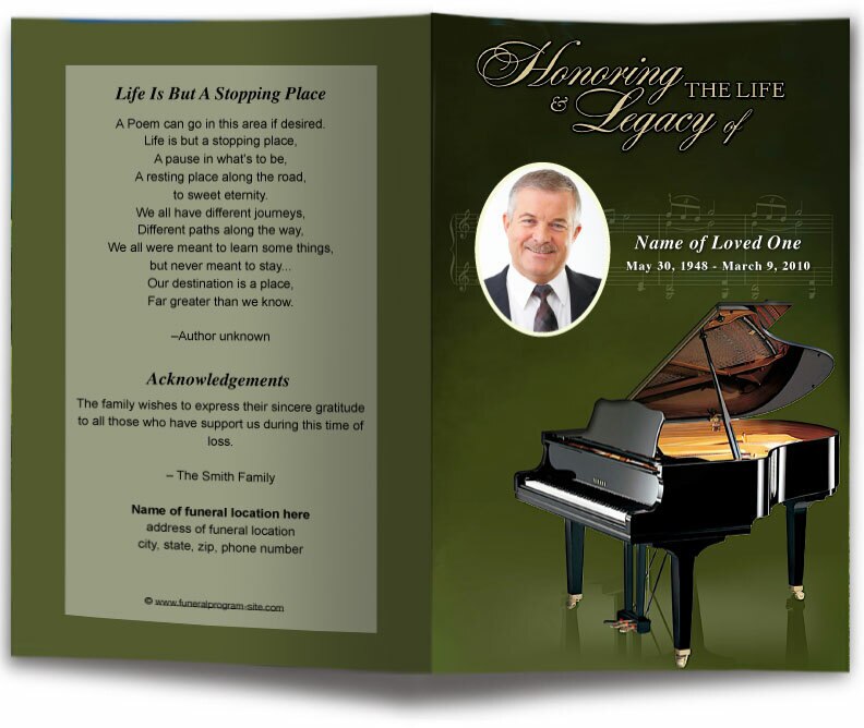 Grande Funeral Program Template.