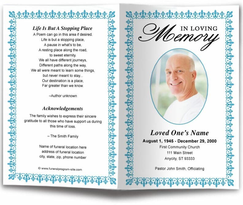 Lexington Funeral Program Template.