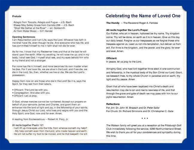 Americana Funeral Program Template.