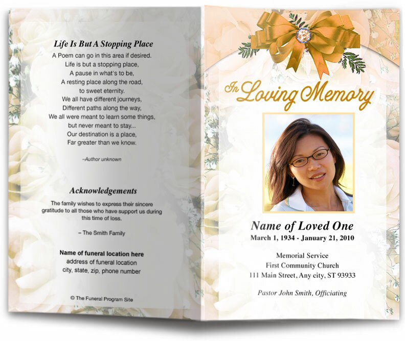 Royal Funeral Program Template | DIY Funeral Programs – Funeral Program ...