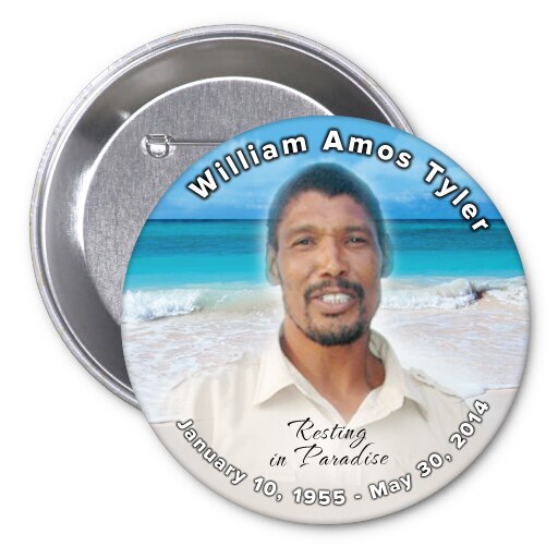 Caribbean Memorial Button Pin (Pack of 10).