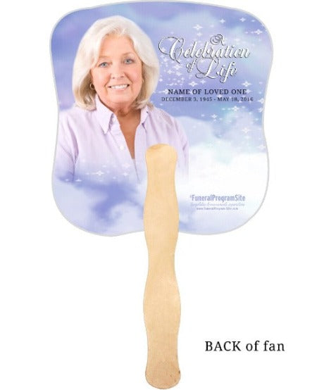 Adoration Cardstock Memorial Fan With Wooden Handle (Pack of 10).