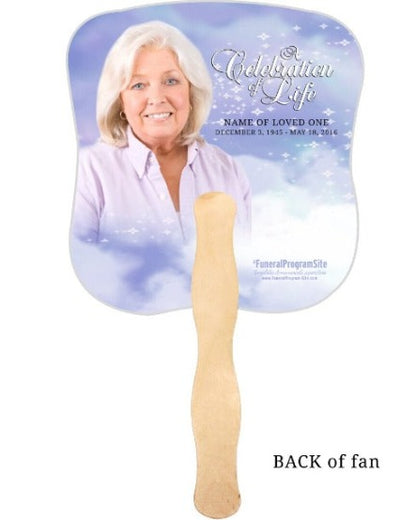 Adoration Cardstock Memorial Fan With Wooden Handle (Pack of 10).