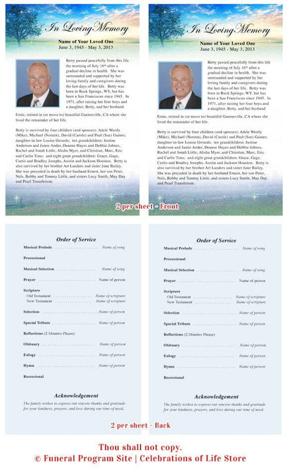 Destiny Funeral Flyer Template.