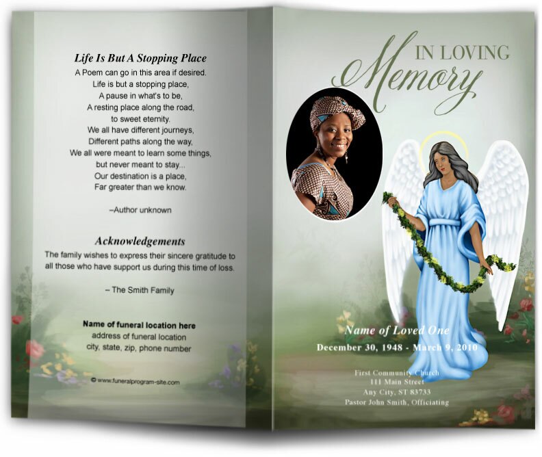 Charity Funeral Program Template.
