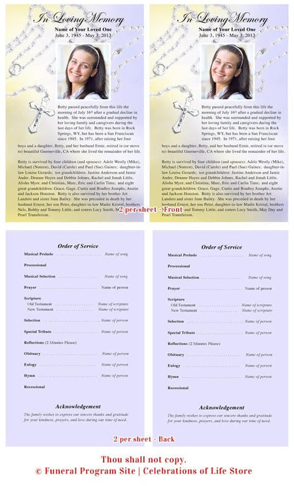 Beads Funeral Flyer Template.