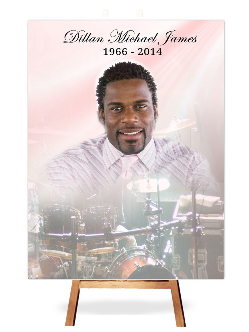 Drums Funeral Memorial Poster Portrait.