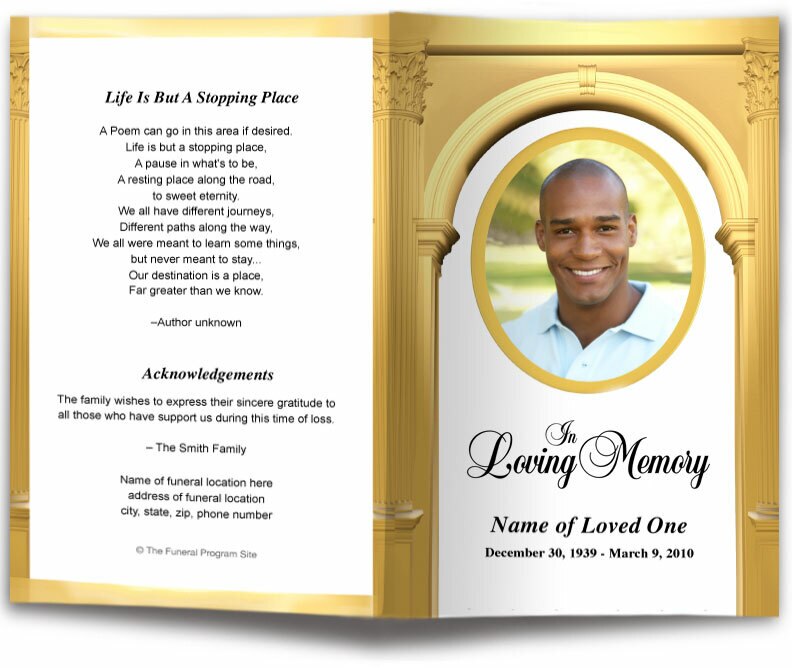 Kingdom Funeral Program Template.