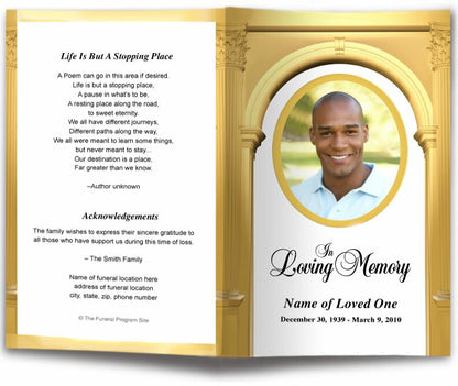 Kingdom Funeral Program Template.