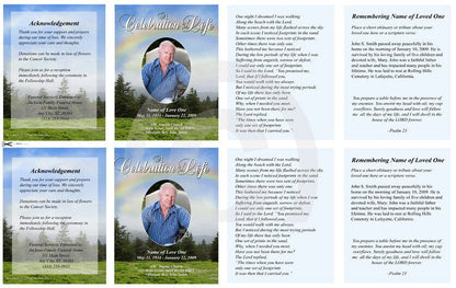 Promise Small Memorial Card Template.