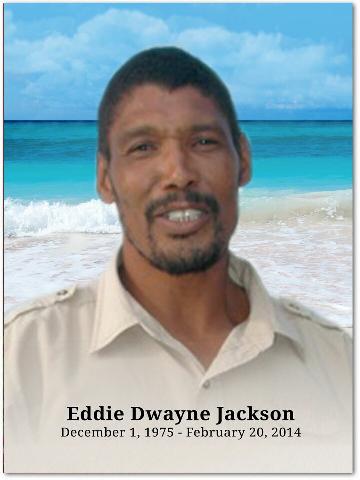Caribbean Funeral Memorial Poster Portrait.