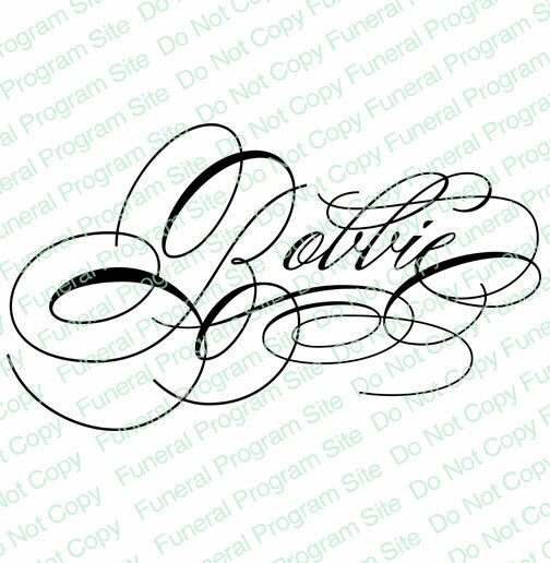 Bobbie Name Word Art.