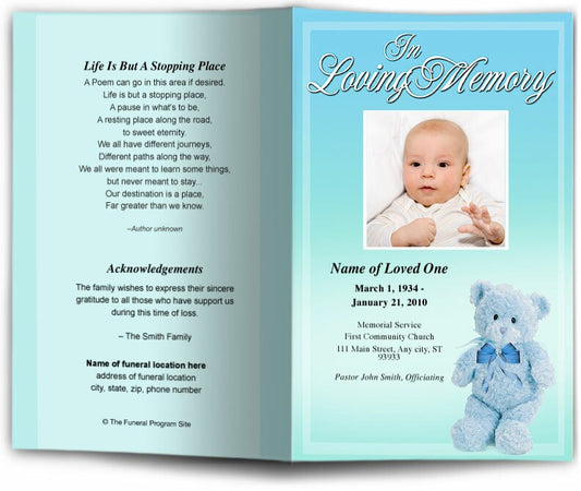 Nursery Funeral Program Template.