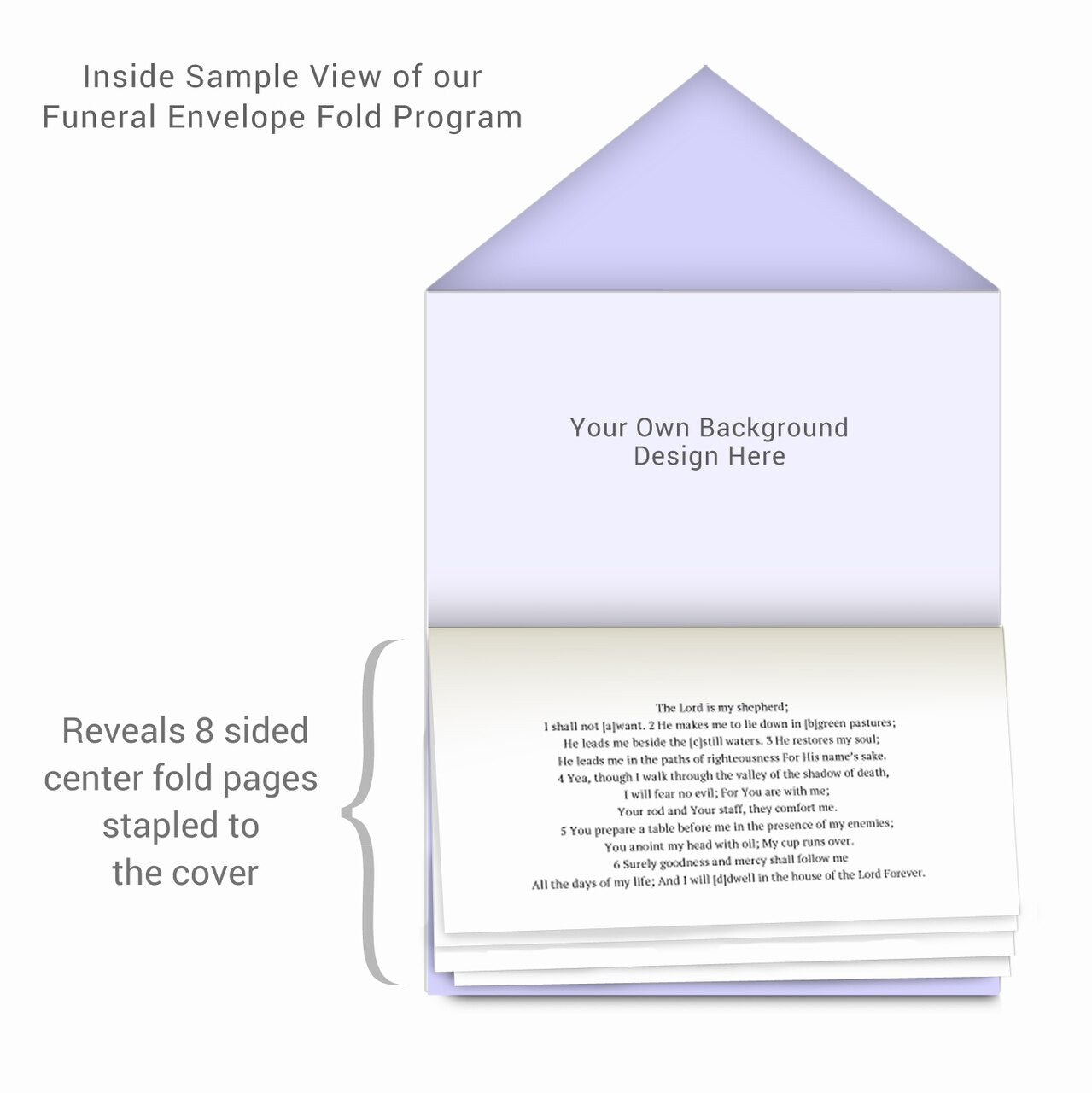 Your Background Envelope Fold Funeral Program Design Print – Funeral ...