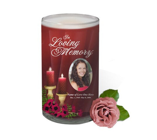 Candlelight Personalized Glass Memorial Candle.