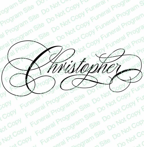 Christopher Word Art Name Design | Funeral Program Site – Funeral ...