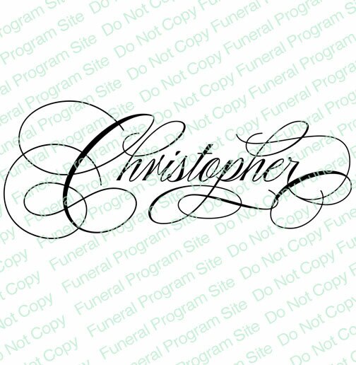 Christopher Word Art Name Design.