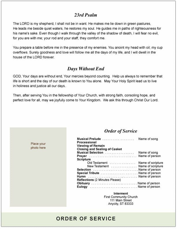 Fishing 8-Sided Graduated Bottom Fold Program Template.