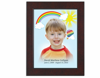 Bright Funeral Memorial Poster Portrait.