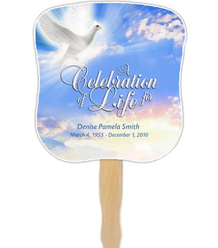 Peace Personalized Hour Glass Memorial Fan (Pack of 10).