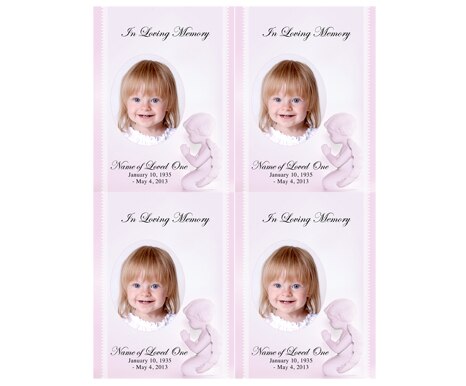 Angela Small Memorial Card Template.