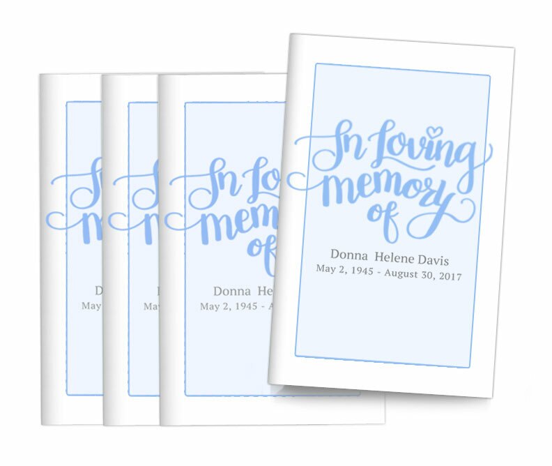 Brushed Bifold Funeral Program Design & Print (Pack of 50).