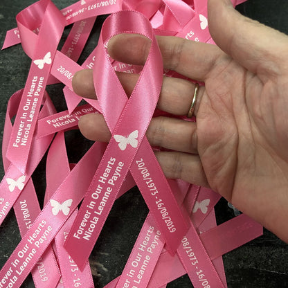 Breast Cancer Ribbon  Pink Cancer Ribbon – Funeral Program-Site Funeral  Programs & Templates