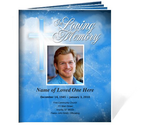 Heaven Funeral Booklet Template.