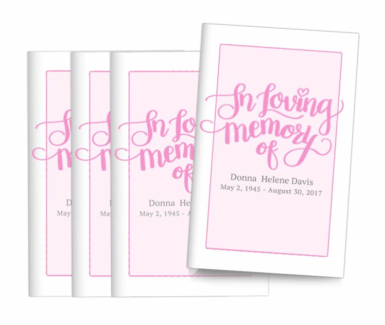 Brushed Bifold Funeral Program Design & Print (Pack of 50).