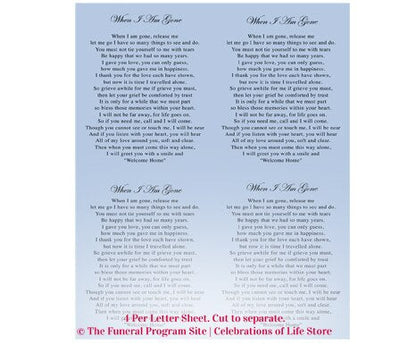 Devout Small Memorial Card Template.