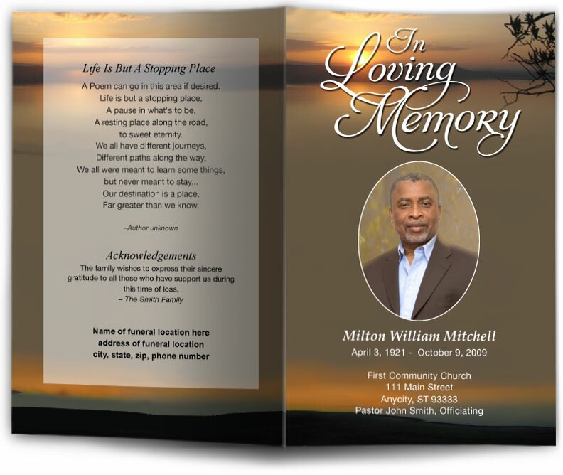 Kenya Funeral Program Template.