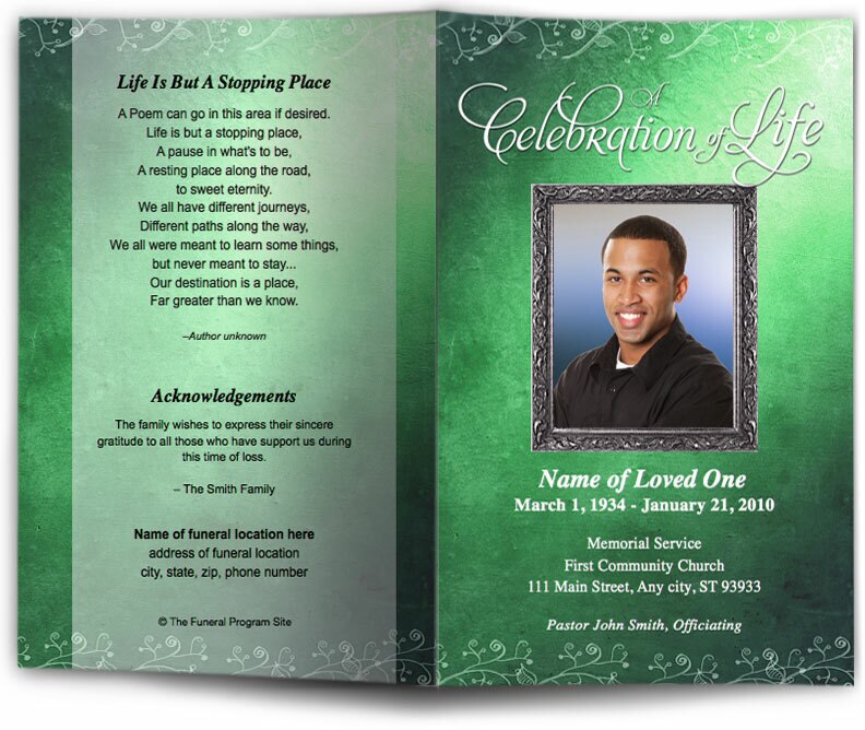 Devotion Funeral Program Template.