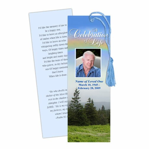 Promise Memorial Bookmark Template.