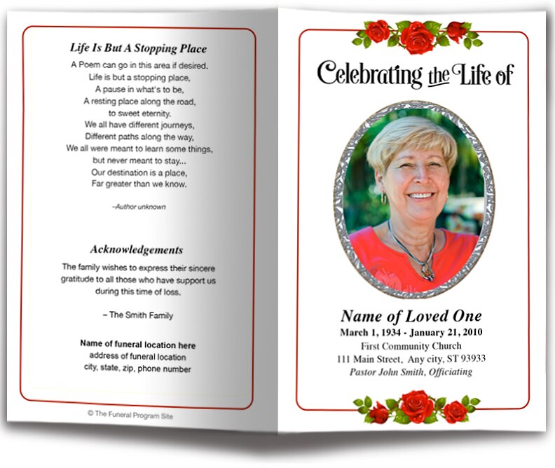 Desire Funeral Program Template.