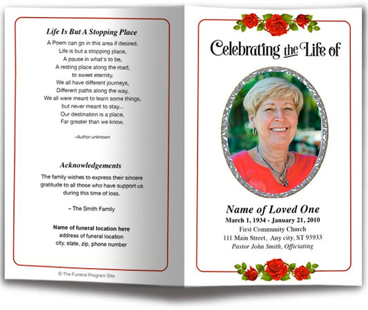 Desire Funeral Program Template.