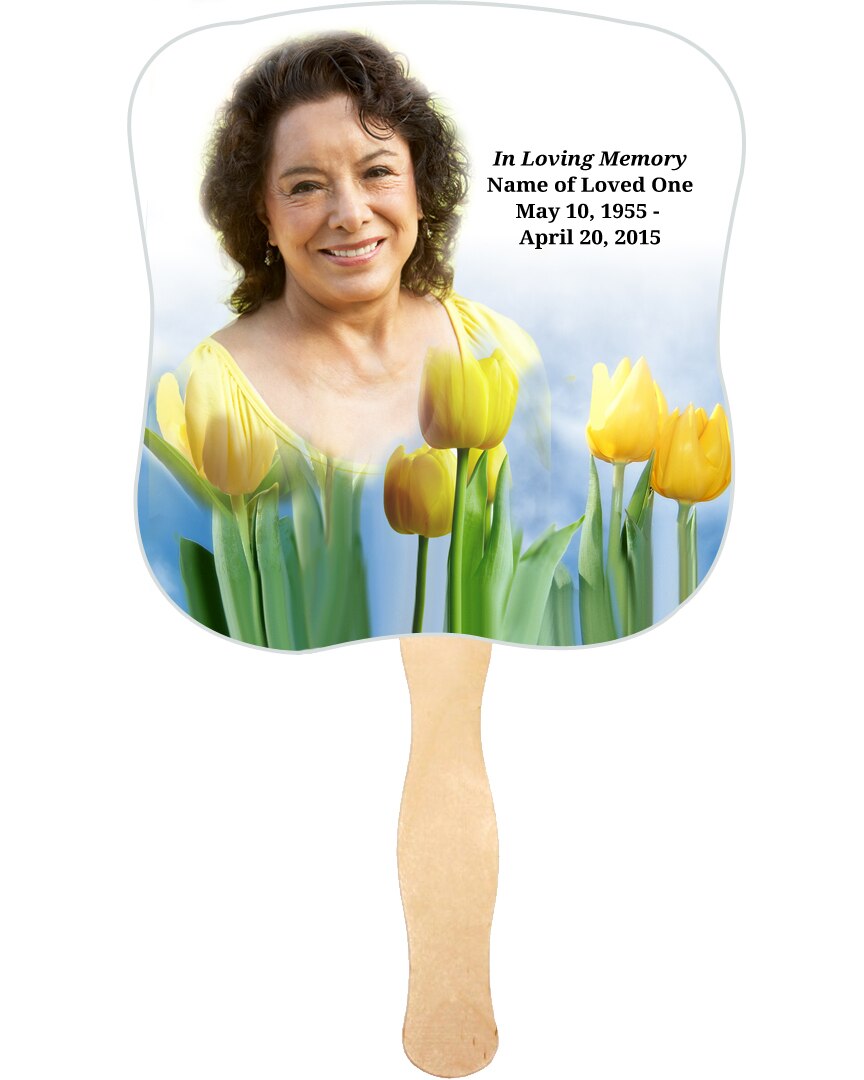 Inspire Cardstock Memorial Church Fans With Wooden Handle – Funeral ...