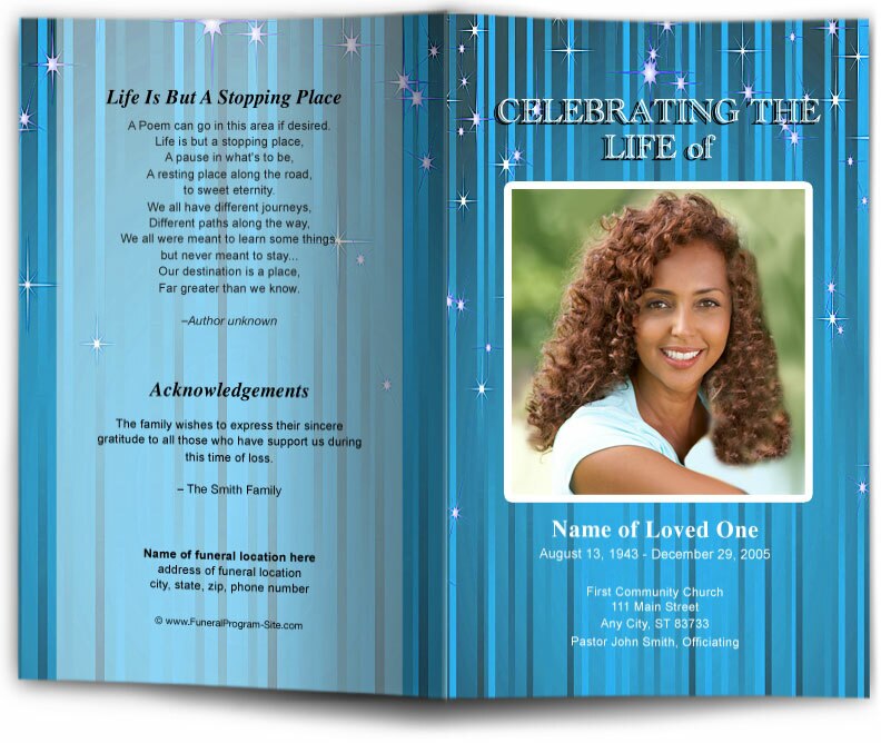Brilliance Funeral Program Template.