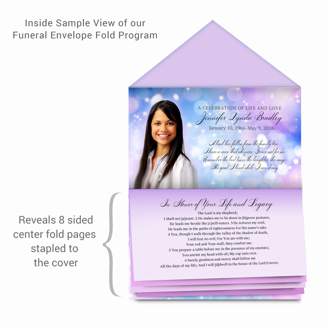Sparkler Envelope Fold Program Design & Print (Pack of 50).