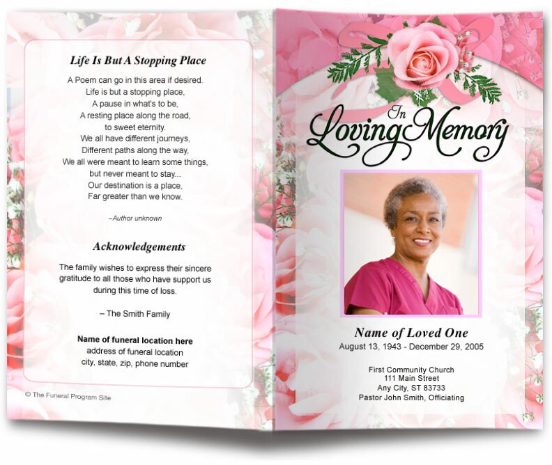 Precious Funeral Program Template.