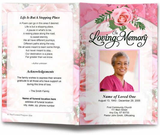 Precious Funeral Program Template.