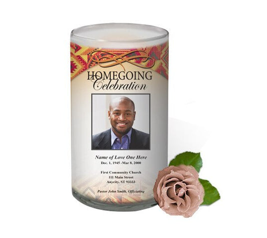 Impala Personalized Glass Memorial Candle.