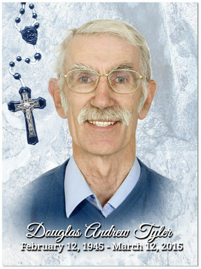 Crucifix Funeral Memorial Poster Portrait.