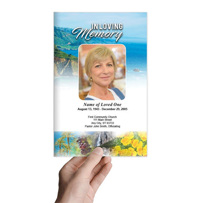 California Funeral Program Template.