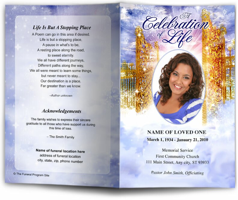 Steps Funeral Program Pathway Funeral Program Template | DIY Funeral Programs – Funeral ...