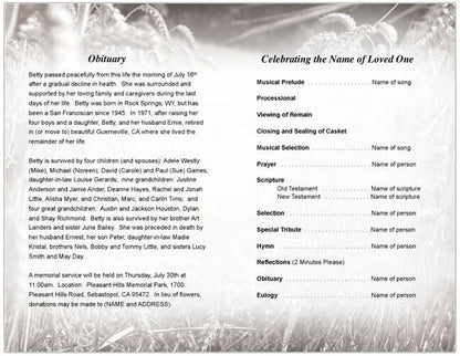 Heartland Funeral Program Template.